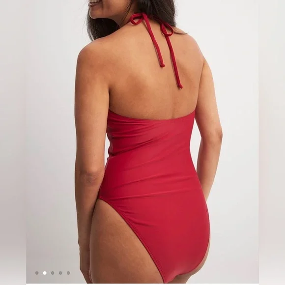 NA-KD rose red one piece bathing suit S size Small - Picture 4 of 9